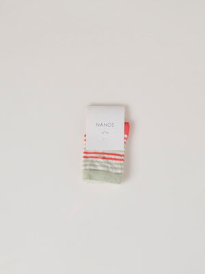MULTICOLOR GREEN STRIPED SOCK