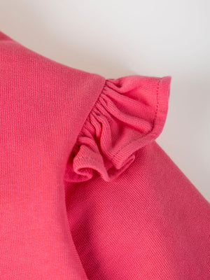 PINK BICYCLE PRINT FLOWER HOODIE