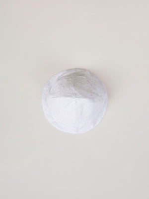 GORRO PLUMETI BORDADO BLANCO PURO