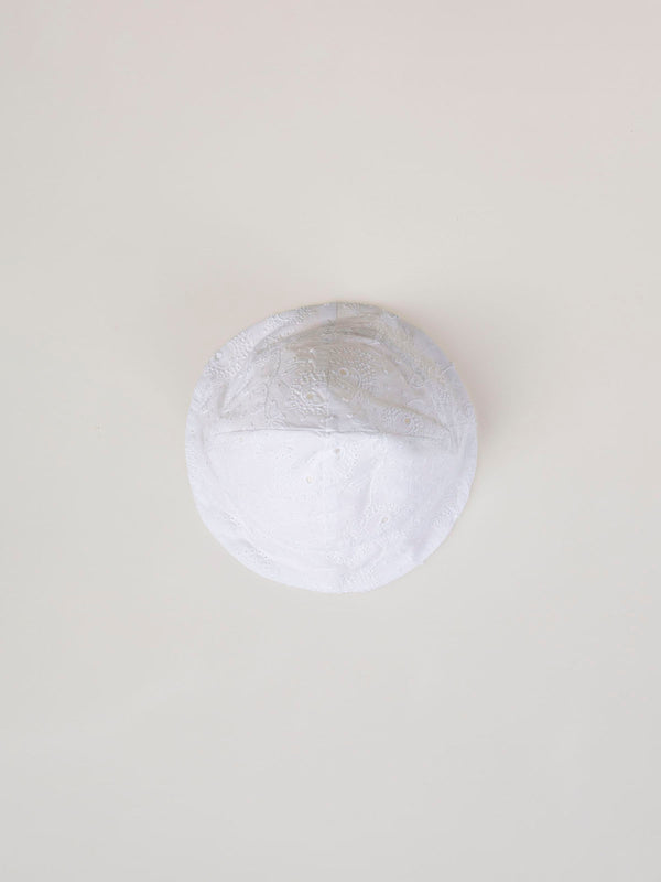 GORRO PLUMETI BORDADO BLANCO PURO