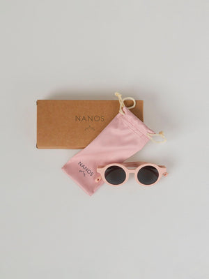 PALE PINK PLASTIC SUNGLASSES