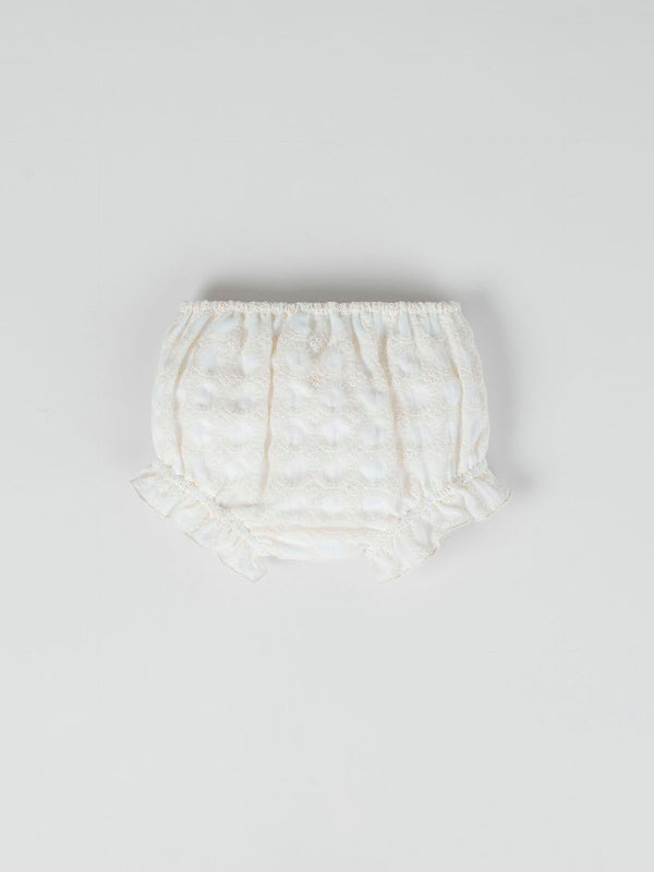 VESTIDO GASA POWERTY BORDADA BEIGE