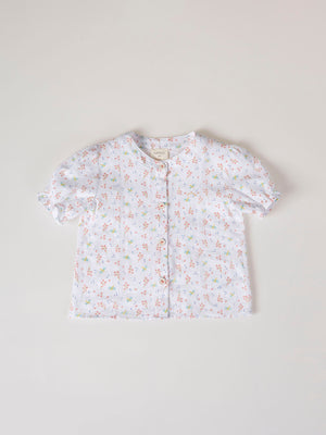 FANTASY FABRIC BLOUSE STRUCTURE PRINT DRAGONFLIES CREAM