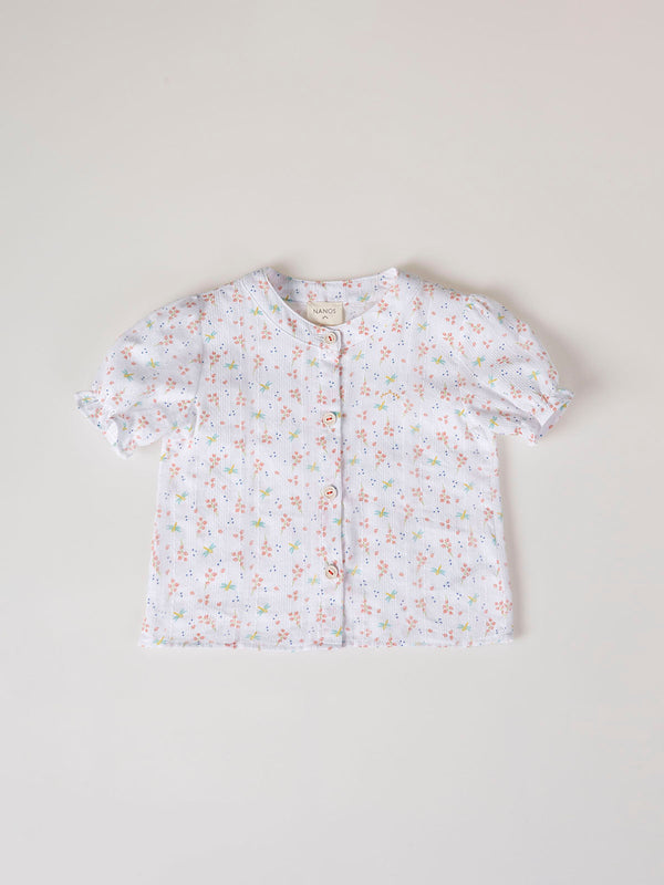 FANTASY FABRIC BLOUSE STRUCTURE PRINT DRAGONFLIES CREAM