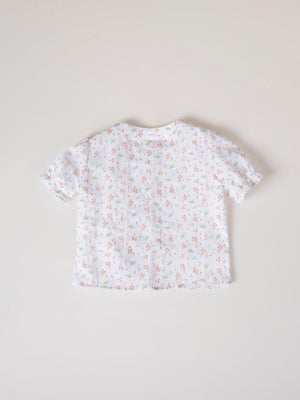 FANTASY FABRIC BLOUSE STRUCTURE PRINT DRAGONFLIES CREAM