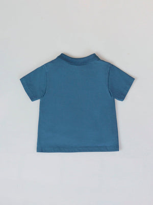 POLO EMBROIDERED LOGO MEDIUM BLUE