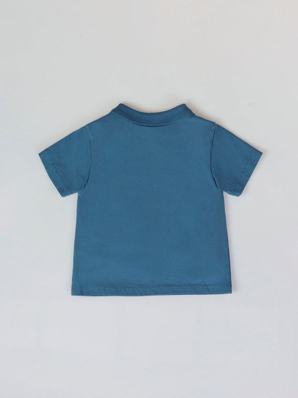 POLO EMBROIDERED LOGO MEDIUM BLUE