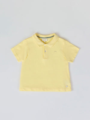 LIGHT YELLOW EMBROIDERED LOGO POLO