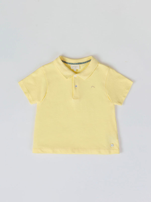 LIGHT YELLOW EMBROIDERED LOGO POLO