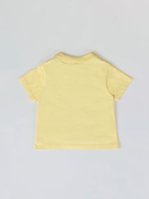 LIGHT YELLOW EMBROIDERED LOGO POLO