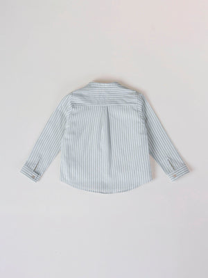 CAMISA SEERSUCKER CUELLO MAO VERDE MEDIO