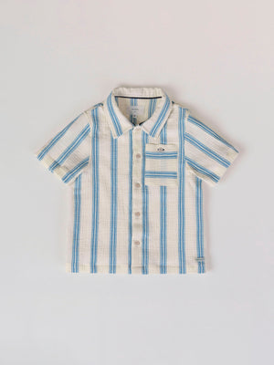 CAMISA BAMBULA RAYAS AZUL