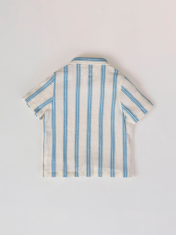 CAMISA BAMBULA RAYAS AZUL