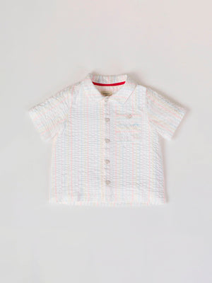 CAMISA RAYAS FLUOR CORAL