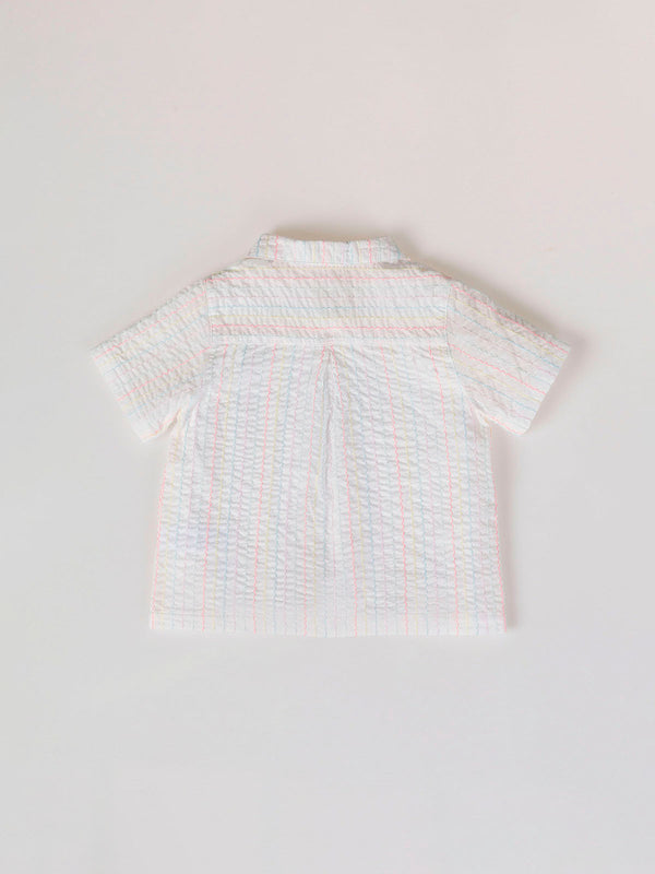 CAMISA RAYAS FLUOR CORAL