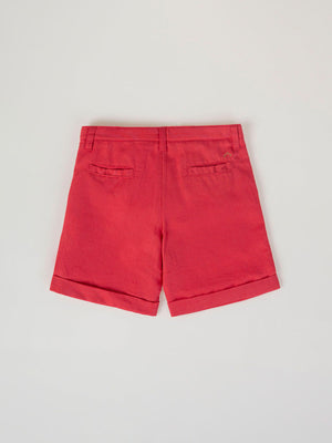 BERMUDA LINO ROJO DELAVÉ