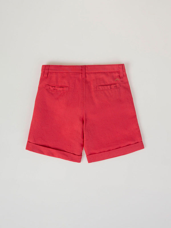 BERMUDA LINO ROJO DELAVÉ