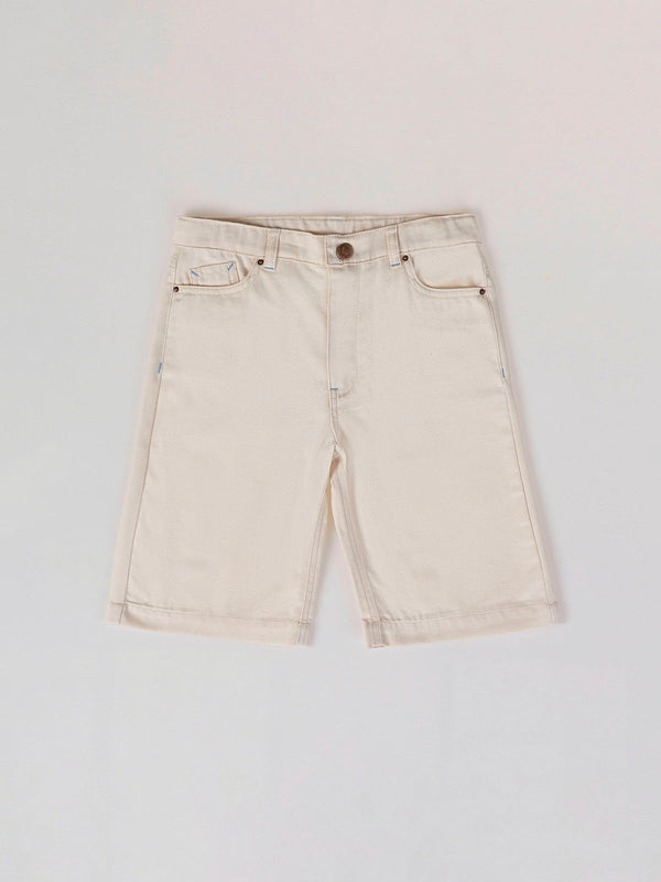 BERMUDAS LONETA CINCO BOLSILLOS BLANCO ROTO