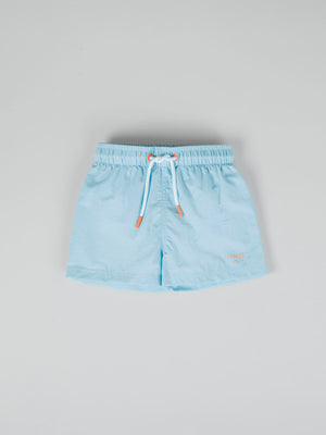 Bañador básico contrastes azul claro