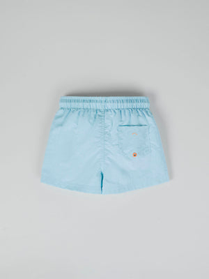 Bañador básico contrastes azul claro