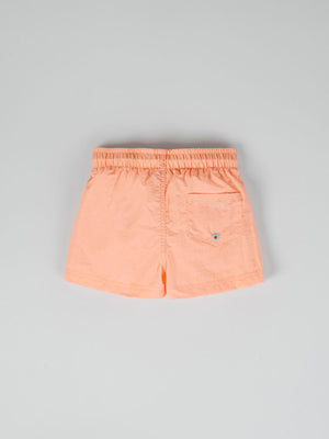 Bañador básico contrastes naranja