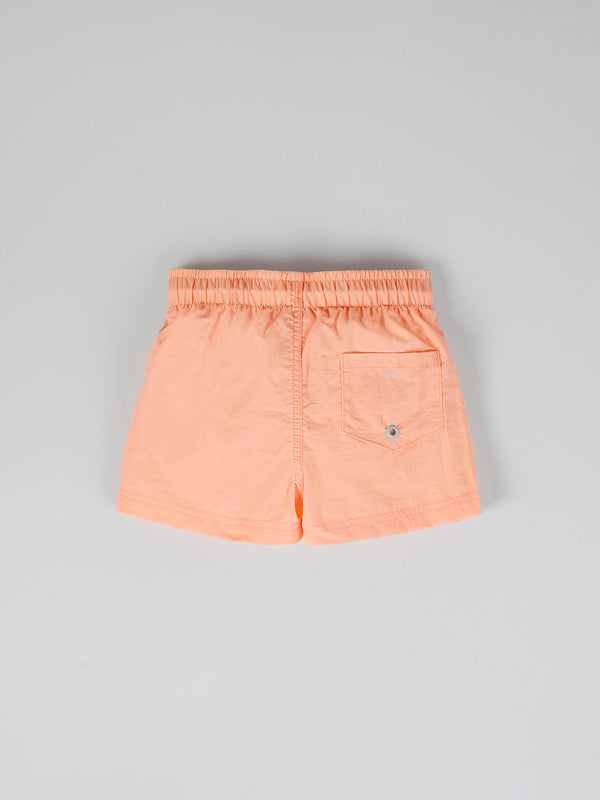 Bañador básico contrastes naranja