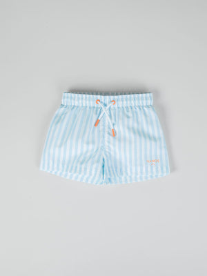 Bañador estampado raya marinera azul claro