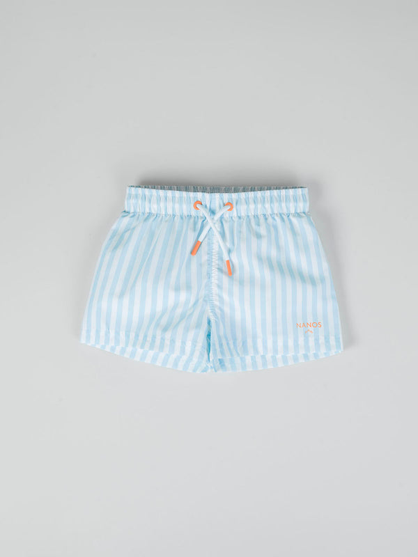 Bañador estampado raya marinera azul claro