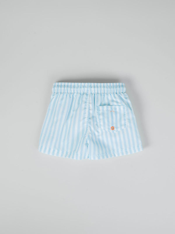 Bañador estampado raya marinera azul claro