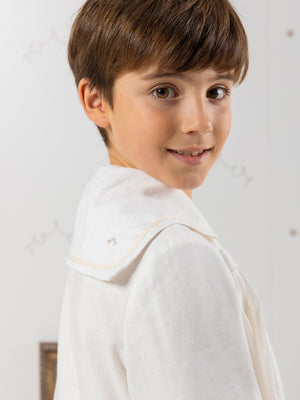 Traje de comunion marinero blanco puro