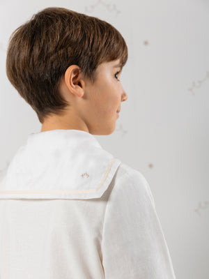 Traje de comunion marinero blanco puro