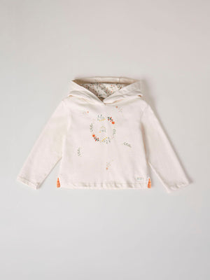 NANOS FLORES CREAM PLUSH SWEATSHIRT