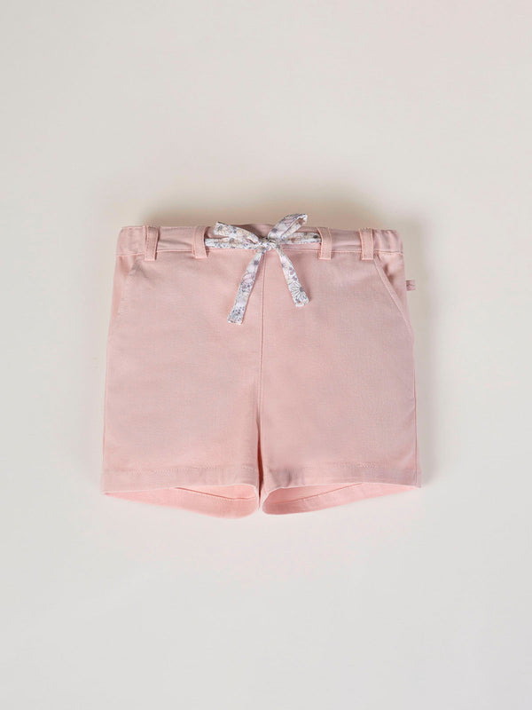 BERMUDA CANVAS BOW WAIST CREAM