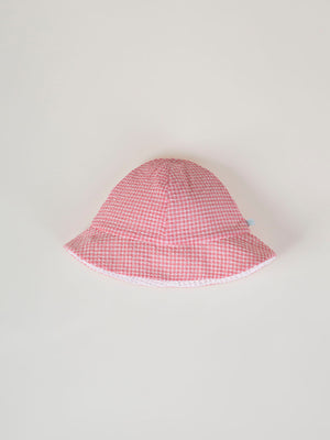 REVERSIBLE SEERSUCKER STRAWBERRY CHECK CAP