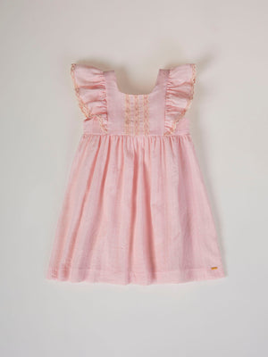 LIGHT PINK FANTASY CHECKED INTERIOR DRESS