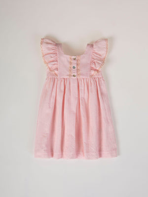 LIGHT PINK FANTASY CHECKED INTERIOR DRESS