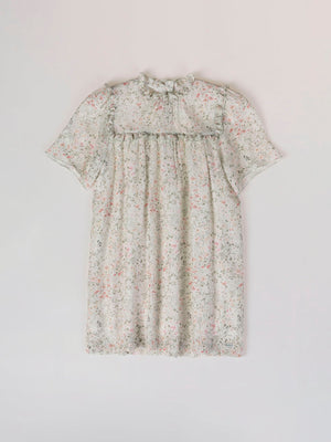 LIGHT GREEN FANTASY BAMBOO PRINT DRESS