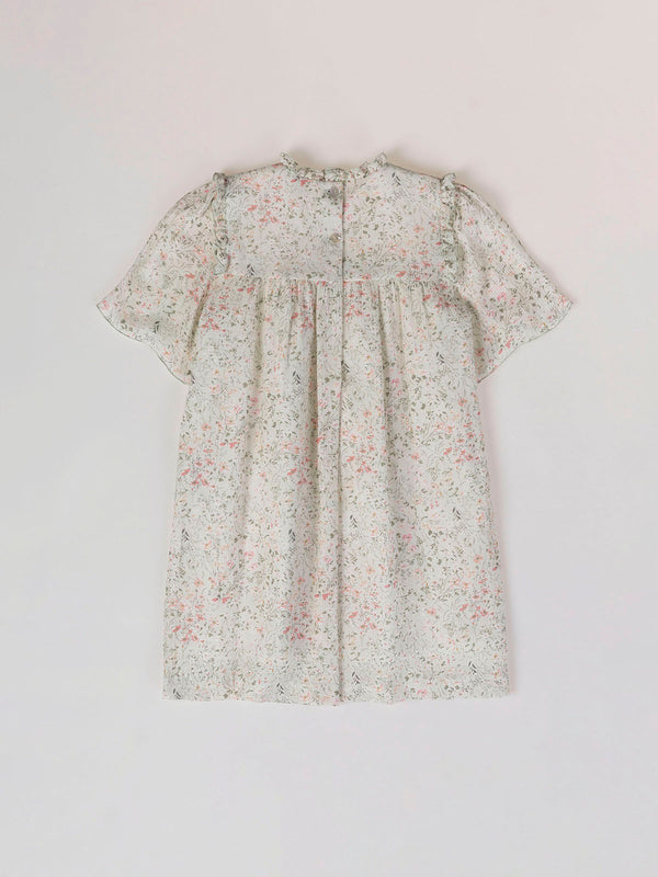 LIGHT GREEN FANTASY BAMBOO PRINT DRESS