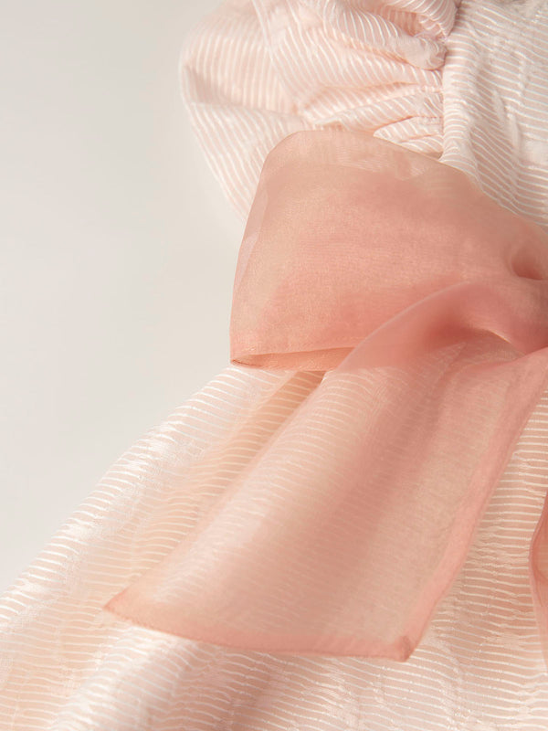 VESTIDO LAZO ESPALDA BLANCO ROTO