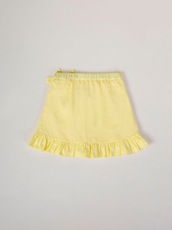 YELLOW RUFFLED PLUMETI SKIRT