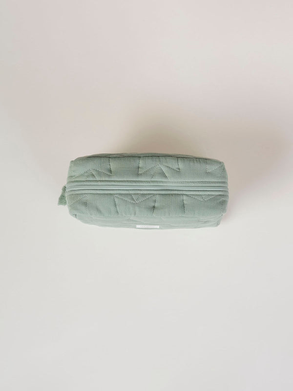 SMALL TOILETRY BAG LIGHT GREEN STARS