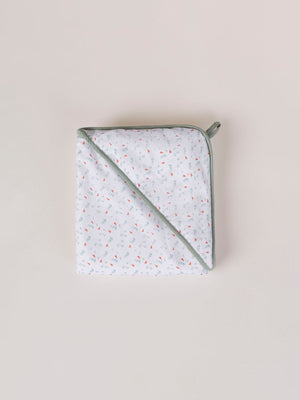 LIGHT GREEN TWIG PRINT CAPE TOWEL