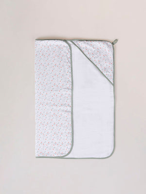 LIGHT GREEN TWIG PRINT CAPE TOWEL