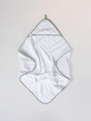 LIGHT GREEN TWIG PRINT CAPE TOWEL