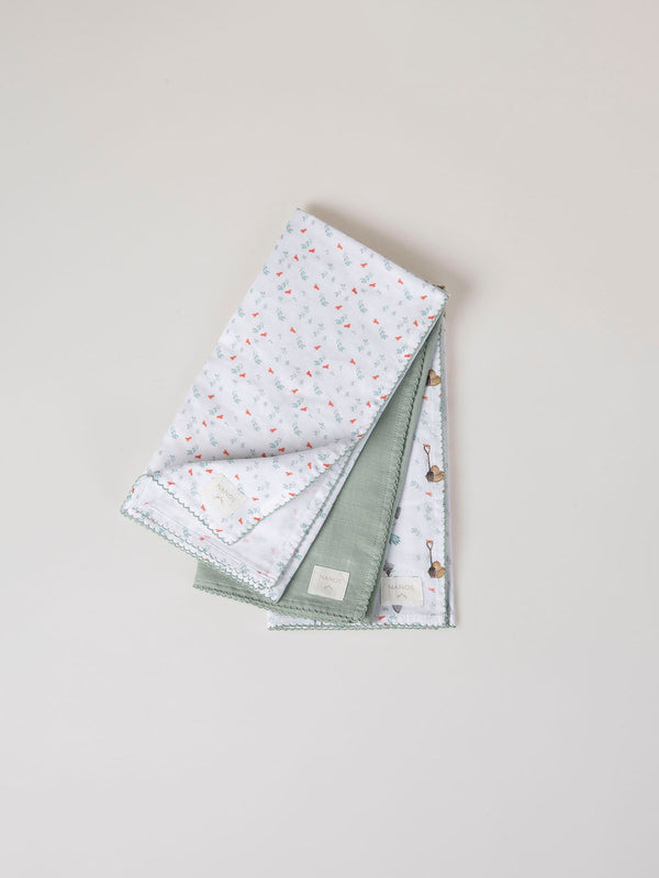 LIGHT GREEN GARDEN PRINTED MUSLIN PACK