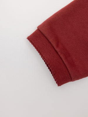 SUDADERA FELPA CAPUCHA FLORES GRANATE