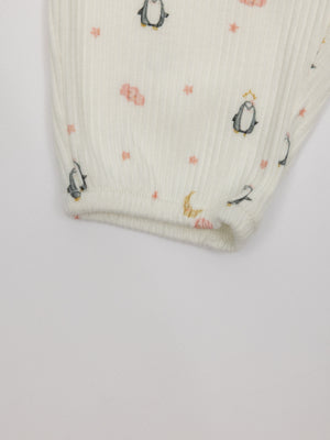 PIJAMA DOS PIEZAS PINGÜINA NATA