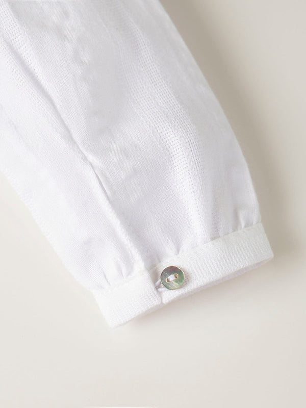 BLUSA ESTRUCTURA CUELLO SATÉN BLANCO ROTO