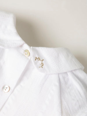 BLUSA ESTRUCTURA CUELLO SATÉN BLANCO ROTO