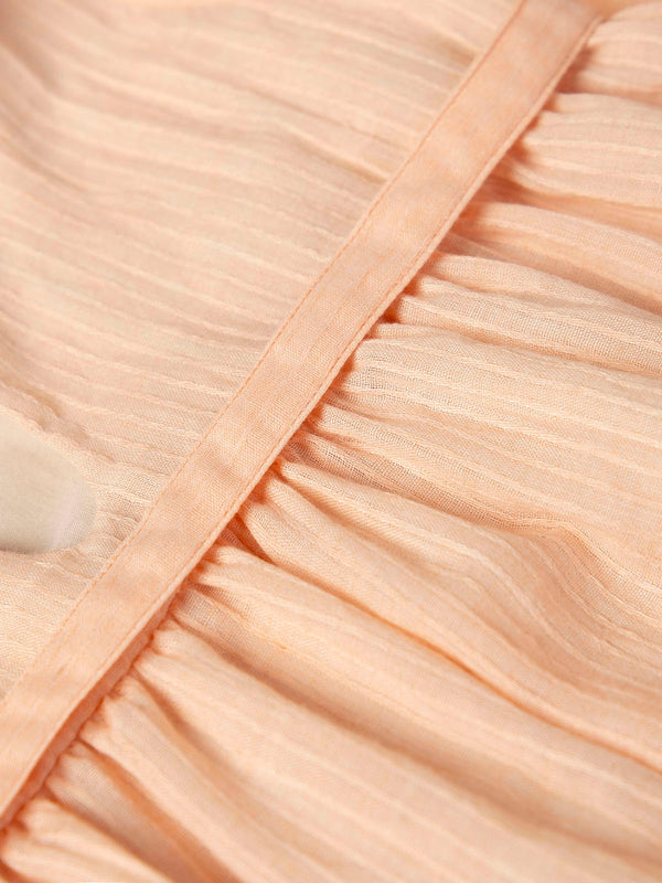 VESTIDO MAXI MANGAS BORDADAS ROSA